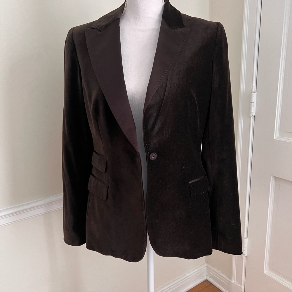 Pre-owned Elie Tahari Chocolate Brown Blazer